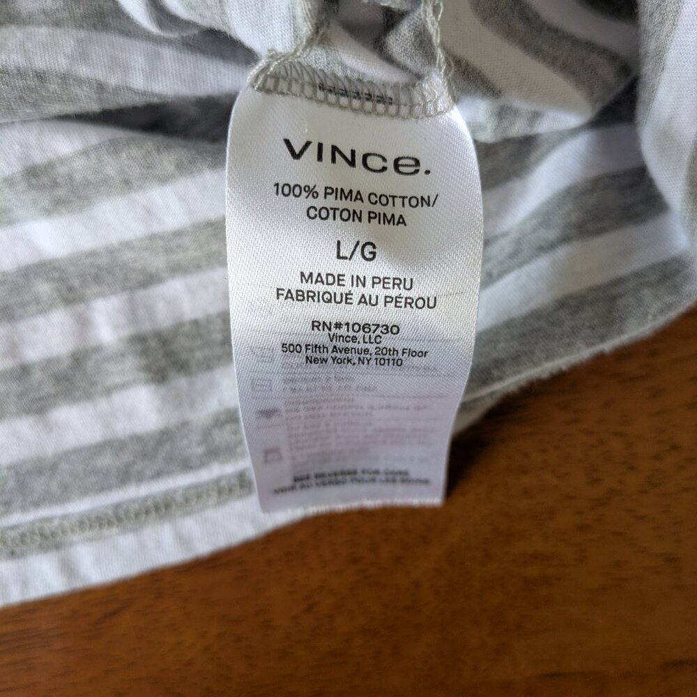 Vince grey and white striped tshirt - Picture 3 of 4